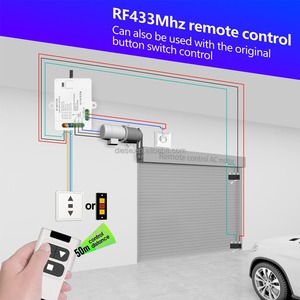 RF 433MHz Remote <strong>Control</strong> Switch 10A Receiver 2 Way <strong>Control</strong> Support with Limit Function for Gate Garage Awning Motor Blinds