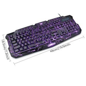 Retroilluminazione Della Tastiera LED Russo/Inglese di Layout USB Wired Colorful Ufficio tastiera Gaming - Product Image 3