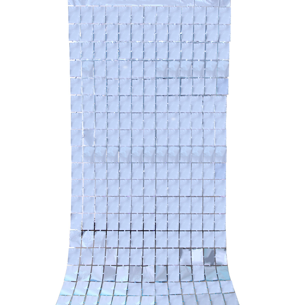 Rideau de porte carré bleu clair 1*2m