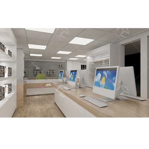 Diseño simple Tienda de computadoras moderna Diseño de interiores Tienda de computadoras elegante Decoración Muebles Escaparate Decoraciones para tiendas