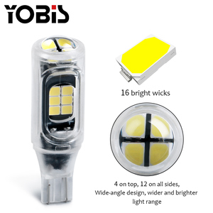 Yobis 912 הוביל הנורה t15 w16w סופר בהיר 6000k לבן הפוך גיבוי 921 הוביל אורות שגיאות canbus חינם 12 שקע