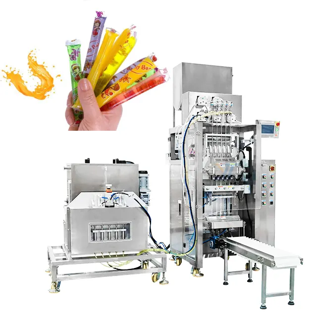 Máquina de embalagem automática multi-pista de 5 pistas de qualidade e prática para pudim de gelatina de frutas e gelatina de tira líquida