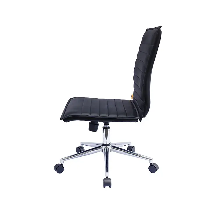 Mới được thiết kế phổ biến chuyên nghiệp có thể điều chỉnh armless xoay xoay ghế da văn phòng với bánh xe