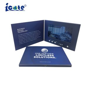 Customized Video Card Black Digital LCD Display Business Card with Large Memory Hot Stamp Printed Greeting <strong>Booklets</strong> Paper <strong>Crafts</strong> - Product Image 6