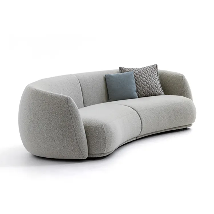 Louella Modern minimalist tarzı İskandinav tasarım gri kumaş oturma odası kanepe tasarımı 4 kişilik kanepe oturma odası