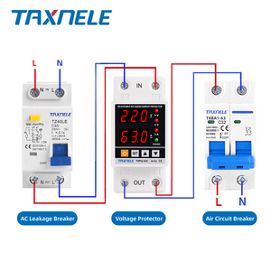 40A 63A 80A 100A 230V Din Rail Adjustable Over Under <strong>Voltage</strong> Protective Device Protector Relay Over Current Protection Limit - Product Image 4