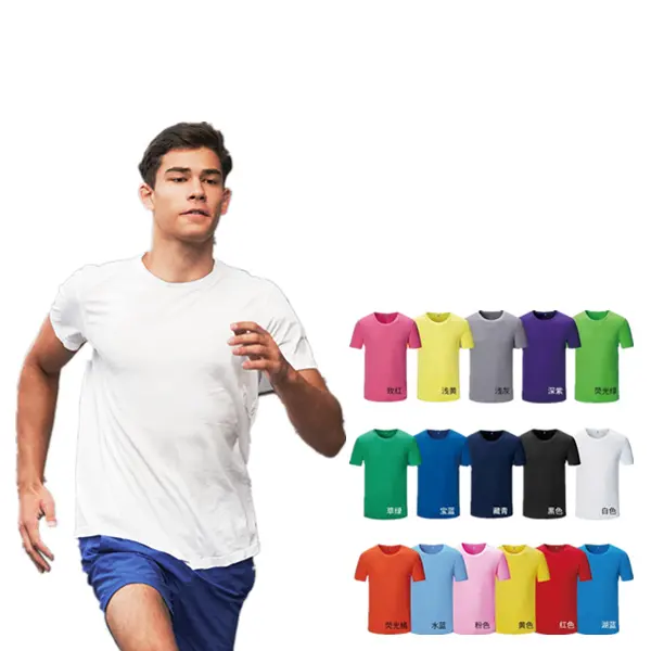 थोक उच्च गुणवत्ता 100% पॉलिएस्टर सांस सूखी फिट मुद्रित कस्टम लोगो रिक्त फिटनेस जिम खेल महिलाओं को पुरुषों की सादे टी शर्ट