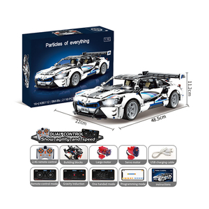 1:10 Rc pista remota coche deportivo ladrillos juego de juguete I8s bloques Kit 2110 Uds aplicación Radio Control programación bloque de construcción coche deportivo - Product Image 1