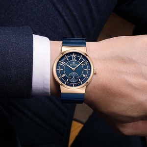 RD611514 M-End Men's Watch Lightweight Quartz with Personalized Dial Two-Hand Half Business <strong>Design</strong> Waterproof - Product Image 2