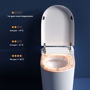 スマート高級バスルームトイレ家庭用壁掛けフローティングWCロンギートボウル付きリモコン高度機能 - Product Image 3