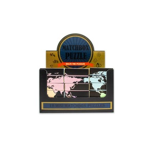 2021 Wooden and Metal Brainteasers Unique Brain Teasing <strong>Challenges</strong> <strong>Match</strong> Box Puzzle Display Box with 54pcs - Product Image 2
