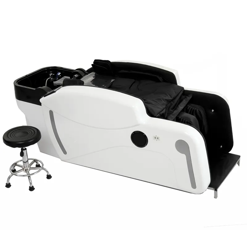 Moda letto + poggiapiedi sedia per lavaggio capelli a buon mercato massaggio salone Shampoo letto speciale fumigabile mulif