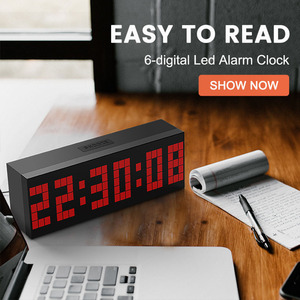Grande Pixel grande numero digitale multifunzionale LED Snooze scrivania da parete Timer conto alla rovescia con visualizzazione data di temperatura - Product Image 2