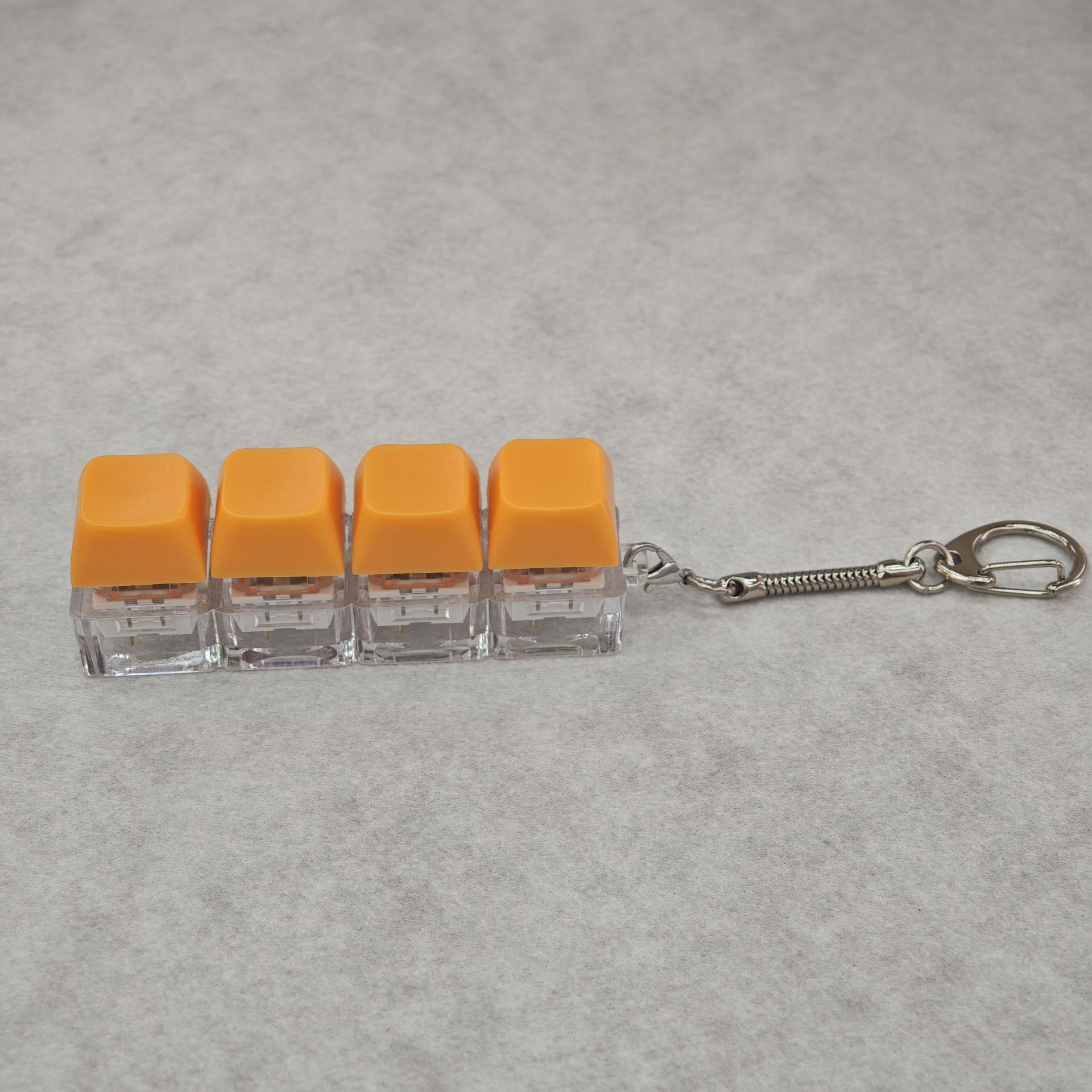 Coque inférieure transparente à quatre touches - Capuchon orange