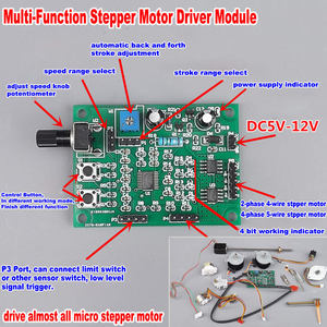 DC 5V-12V 6V Schrittmotor treiber Mini 2-Phasen 4-Draht 4-Phasen 5-Draht Multifunktions-Schrittmotor Drehzahl regler Modul platine - Product Image 3