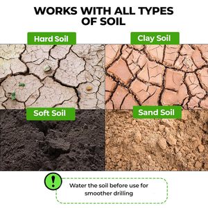 Xách Tay Đất nới lỏng vườn hạt giống trồng cầm tay Trái Đất Auger khoan trồng lỗ máy xúc khoan bit - Product Image 3