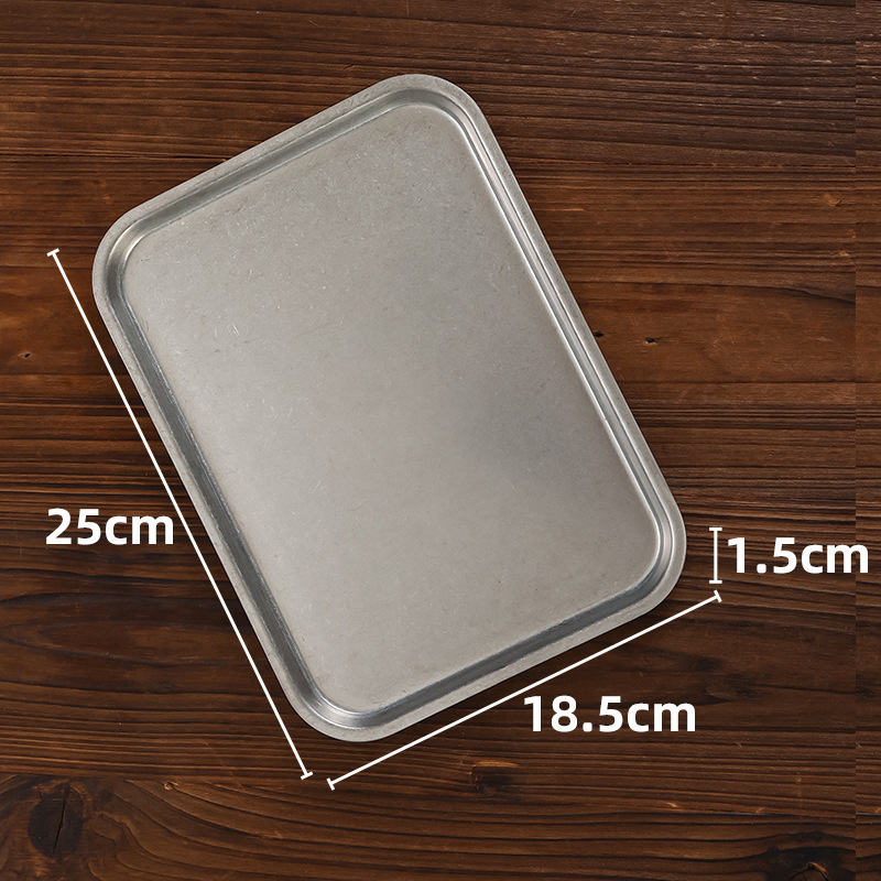 18x25 cm rectangular dessert/drink plate (with frosting)