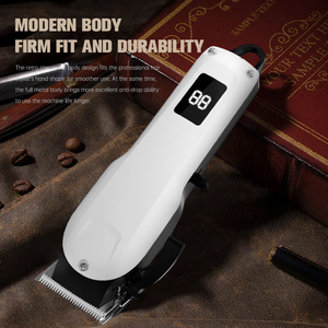 男性用プロカスタムロゴコードレスカッティングブレードマシンUSB充電電気トンデーズCheveux Barberヘアクリッパー - Product Image 2