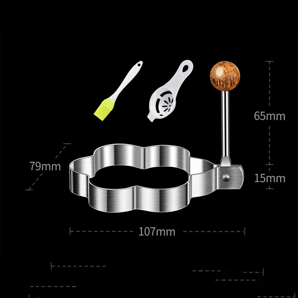 316 Pinceau à huile en silicone en forme de fleur d'omelette, distributeur d'œufs