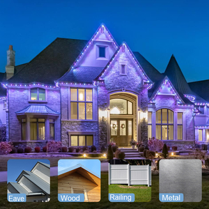 LED nokta ışık kalıcı tatil ışıkları fabrika fiyat IP68 IP68 RGB/RGBW IP68 su geçirmez APP akıllı kontrol Soffit işık - Product Image 3