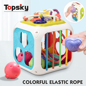 Colorful Plastic Stacking Pull <strong>String</strong> for <strong>Fidget</strong> Cube Educational Sensory Busy Toy for Children Travel Montessori Toy - Product Image 4