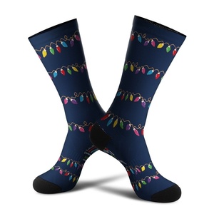 Cross-Border for Popular Thickened Terry Casual Crew Length <strong>Socks</strong> for Autumn Black Friday Christmas Digital Printed Logo - Product Image 6