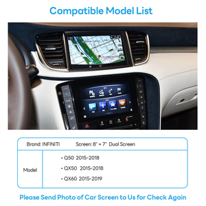 Explorer 2025 CarPlay inalámbrico Compatible Infiniti Q50 Q60 Patrulla Entrada de video Android Auto Carplay inalámbrico Módulo AirPlay - Product Image 3