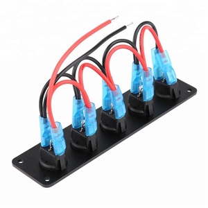 DC12-24V alaşım anahtarı anahtarı 5 Gang Rocker anahtarı paneli - Product Image 6