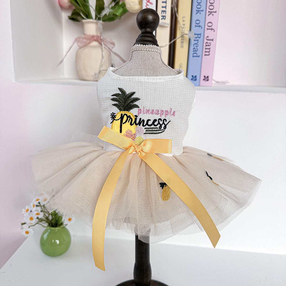 Pineapple gauze dress