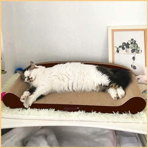 Deku juguete interactivo de lujo para gatos, papel corrugado, árbol para gatos, tablero para rascar de Sisal, sofá de madera, uso diario con infusión de hierba gatera sostenible - Product Image 3
