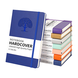Venta al por mayor A5 Pu cuero diario cuaderno impreso logotipo de la marca 100 hojas diario Bloc cuaderno de notas con bolígrafo - Product Image 1