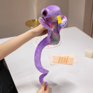 Ökologisch-freundliche benutzerdefinierte leuchtende Simulation Python gelbe Schlange Plüschtiere - Product Image 5