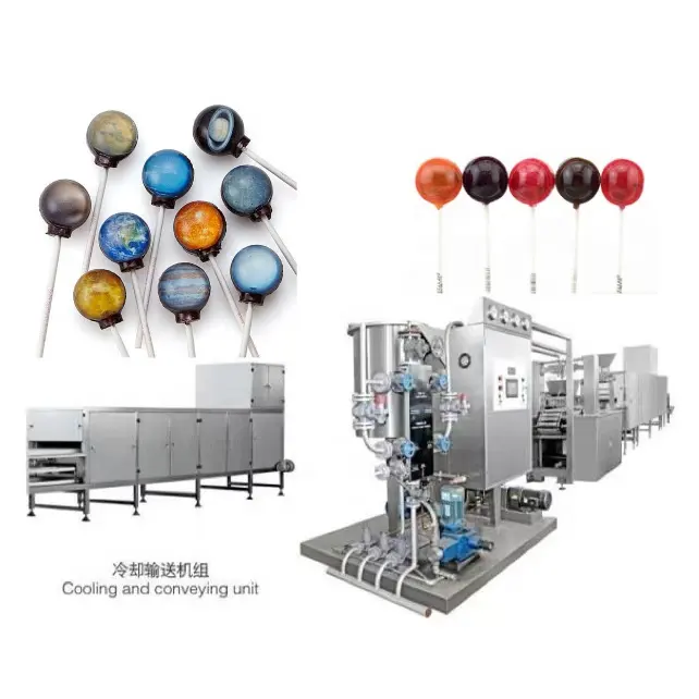 Máquina de fabricación de dulces de piruleta automática, máquina para hacer dulces de galaxia, máquina para hacer piruletas, línea de producción de dulces