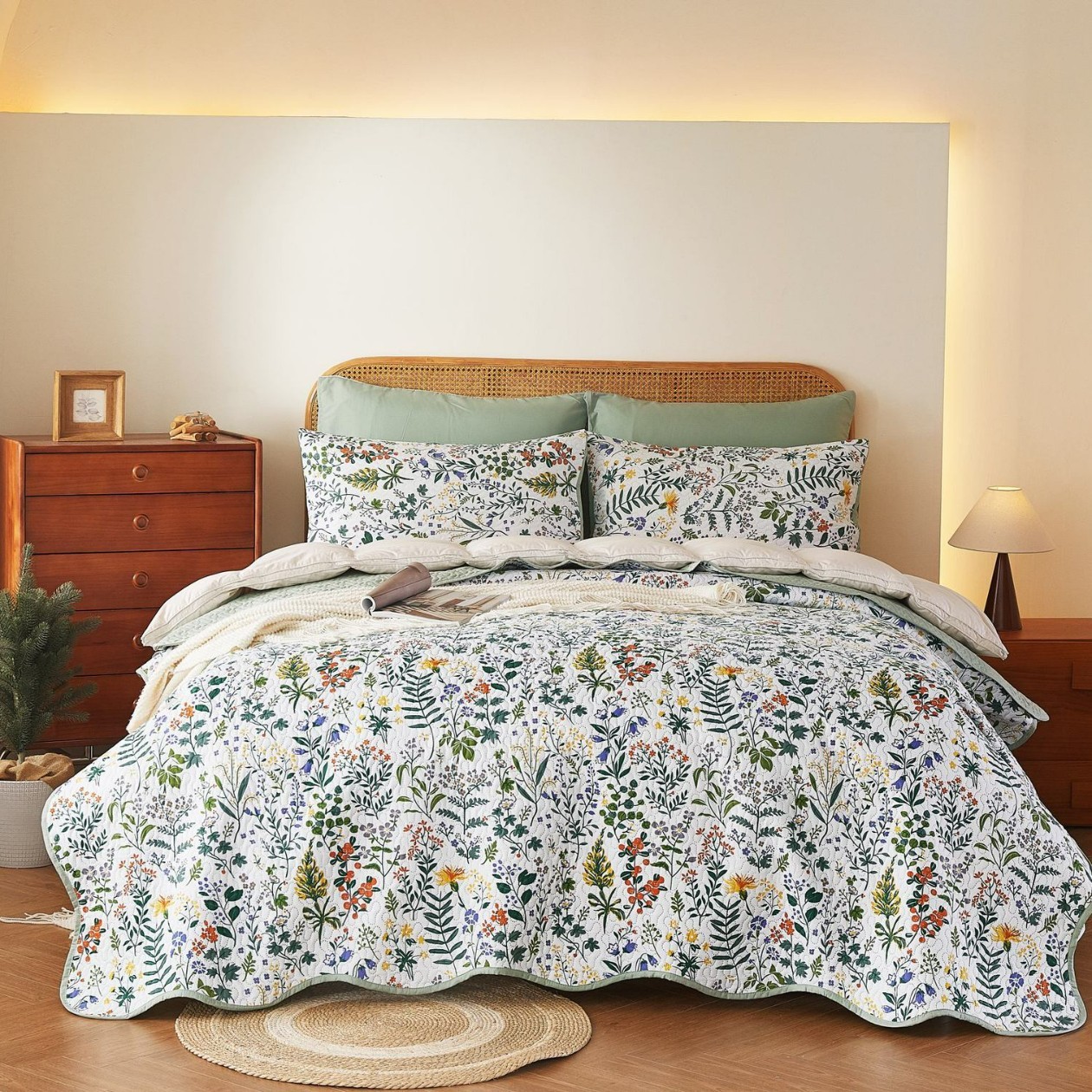 Floral de primavera blanca