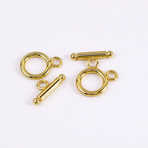 JF1312 18k镀金奥特肘克扣、圆形和条形扣，用于项链珠宝制作 - Product Image 6