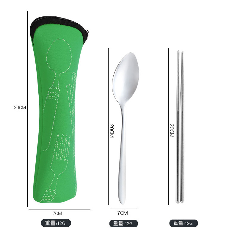 Juego de dos piezas de palillos Bare Spoon-Verde