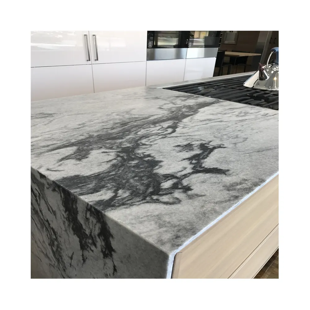 20mm de espesor, precio barato, pared de suelo pulido Guangxi, personalizado natural Carrara, suelo blanco, losa de mármol, azulejo de piedra