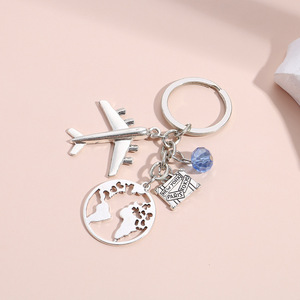سلسلة مفاتيح طائرة بغض النظر عن مكان السفر سلسلة المفاتيح سحر الساخنة حلقة رئيسية معدنية - Product Image 2