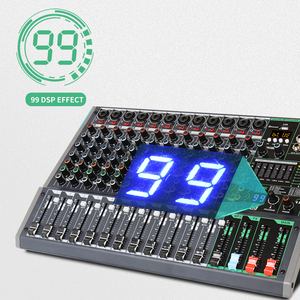 Rayco PA12-Mezclador de audio profesional de 12 canales, consola de iluminación de vídeo, entrada de ordenador MP3, 99 efectos de reverberación incorporados, mezcla de audio - Product Image 4