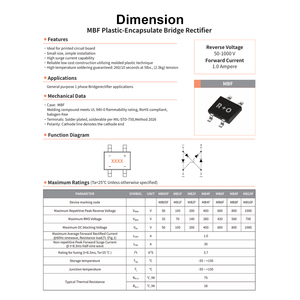 Kính thụ động cầu chỉnh lưu jingdao mb6f mbf 800mA 1.1V chuyển tiếp hiện tại điện áp ngược SOP SMD bề mặt gắn chip <span class=keywords><strong>Diode</strong></span> - Product Image 2