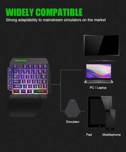 2024工場供給片手キーボードキット高低キーUSBキーキャップキーボードボタンゲーミングアクセサリー用有線キーボード - Product Image 5