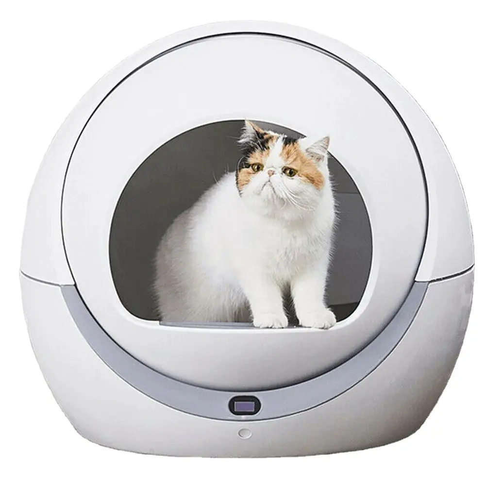 Caixa automática de limpeza para gato, lixa para gato inteligente, bandeja fechada, rotativa, treinamento, destacável, cama, aréros gato, animais de estimação