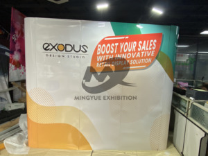 Magnetic Suction Type Straight Backdrop Foldable for <strong>Pop</strong> <strong>up</strong> <strong>Displays</strong> with Aluminum <strong>Frame</strong> for Portable Advertising &amp; Trade Show - Product Image 3