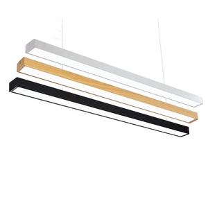 8FT x 4FT LED doğrusal ışık dikdörtgen Set dikişsiz bağlantı 6000K beyaz siyah renk asılı ticari dükkan aydınlatma armatürleri - Product Image 3