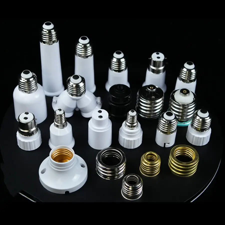 Light E12 E14 E27 E40 B22 LED Light Bulb Lamp Converter Holder Extension Adapter, Ceramic Lamp Finial LED Lamp Holders Base