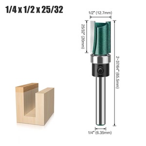 1/4 inç 6mm Shank karbür End Mill yönlendirici Bit Set gömme Trim ağaç İşleme yüz değirmen düzeltici temizlik için zıvana kesici - Product Image 3