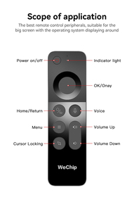 WeChip W3 Air Mouse 4-in-1 Mini telecomando senza fili 2.4G RF compatibile Nvidia Shield Android TV Box proiettore PC - Product Image 6