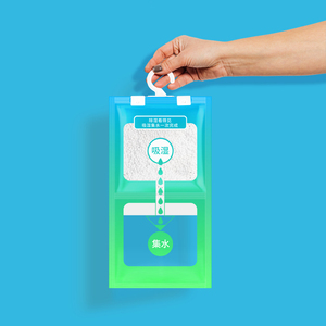 500ml treo ẩm hấp thụ Máy hút ẩm Túi kiểm soát độ ẩm gói cho tủ quần áo - Product Image 1