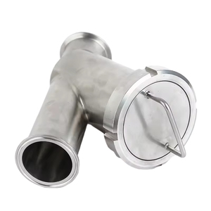 卫生不锈钢SS304 SS316L三夹<span class=keywords><strong>y</strong></span>型牛奶饮料过滤器穿孔板过滤器
