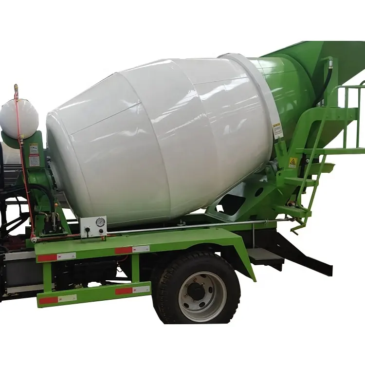 2m3 3m3 4m3 6m3 Hoge Efficiëntie Kleinere Mobiele Hydraulische Beton Mengtransport Tanks Nieuwe Driewieler Betonmixer Truck Voor S